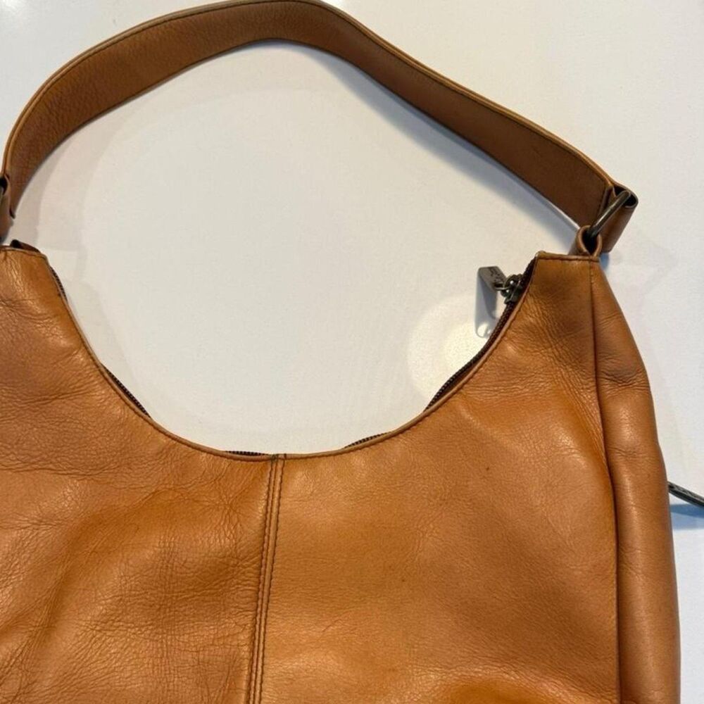 Le Donne Tan Brown Colombian Leather Hobo Shoulder Bag Slouchy Everyday Purse